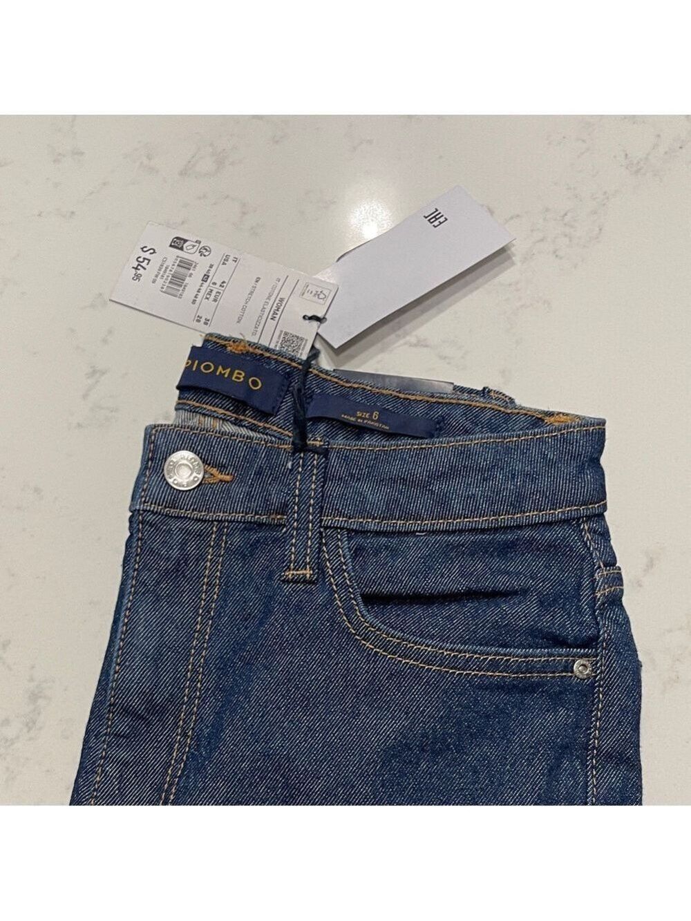 NWT Piombo Classic Flare Denim Jeans Size 6 - Picture 7 of 11
